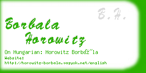 borbala horowitz business card